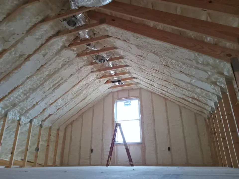 Spray foam roofing application for Crawl Space Insulation project in Grand Junction